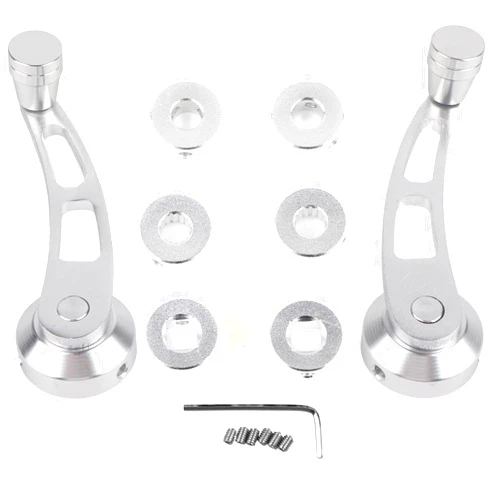 Fnggd 2pcs Car Window Handle, Universal Car Window Handle Winder Riser, Aluminium Alloy Window Crank Accessory for Older Structure