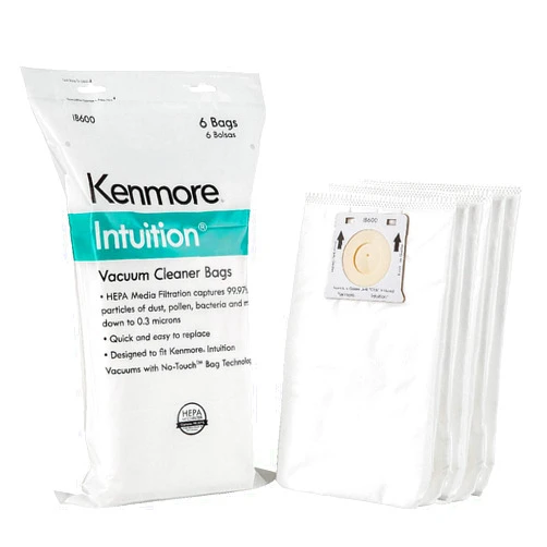 Kenmore IB600 HEPA Replacement Intuition Upright Vacuum Cleaner Bags for BU4022, BU4020, BU4018, BU4050, BU3040,White