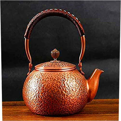 YiMiBaiHuo Handmade Solid Copper Tea Pot Kettle Stovetop Teapot Thick,Pure Copper Kettle, Kettle, Tea Set, Handmade Copper Teapot Tea Kettle for Stove top