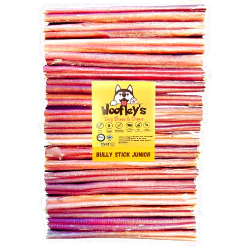 Woofley's 6 Inch Bully Sticks for Small Dogs - (30 Count) - Bully Sticks for Dogs - Long Lasting Bully Stick Dog Chews