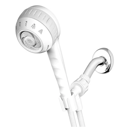 Waterpik Original Massage Shower Head Handheld Spray with 5-Foot Hose, Includes Massaging Sprays and 6 Modes, DIY Easy Installation, 1.8 GPM, White, SM-651E