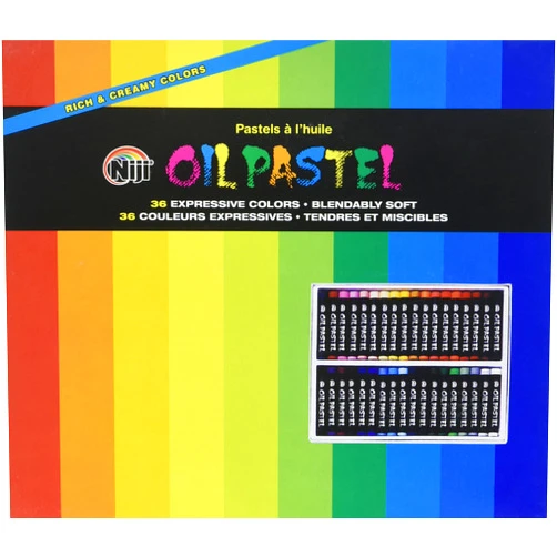 Yasutomo NOP36 Niji Oil Pastel Set 36 Colors, Assorted
