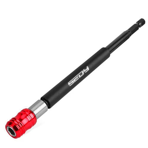 SEDY Magnetic Screwdriver Bit Holder Set: 1-Piece 1/4 Inch Hex Shank Quick Release Extension Adapter | Super Straight Durable CR-V Steel | Universal Fit for Impact Driver Bits | 6
