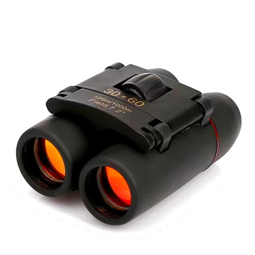 YWHWXB Portable Mini Binoculars,30x60 Zoom Wide View Angle Folding Binoculars Telescope with Low Light Night Vision for Outdoor,Bird Watching,Camping,Hiking,Traveling and Mountaineering