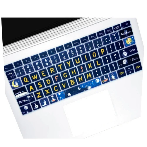 Nalian Keyboard Cover for Microsoft Surface Book 2 13.5&15 inch /Surface Laptop 2017/Laptop2 2018, Silicone Skin Protector with Pattern, US Layout , Space Man