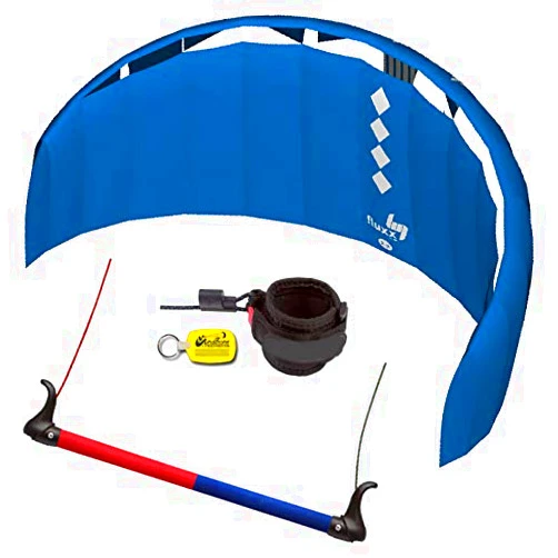 Alitaver HQ HQ4 Fluxx 2.2M Trainer Kite TR plus Safety Leash Bundle (5 items) includes Safety Wrist Leash System + WindBone Kite Lifestyle Decals + Key Chain + Koozy : Control Bar Foil Traction