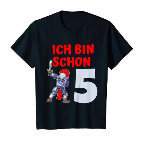Geburtstagskind 5. Geburtstag Wunsch Motiv Kids Ich bin schon 5 Jahr alt! Dabbing Knight Armour T-Shirt