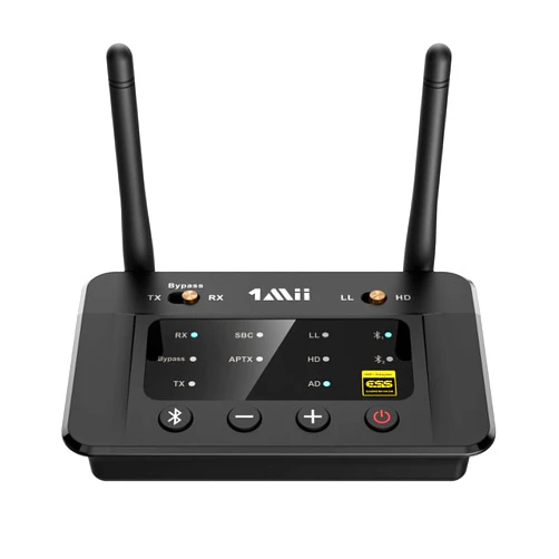 1Mii B03Pro Bluetooth 5.3 Transmitter Receiver for Home Stereo TV, HiFi Wireless Audio Adapter with Audiophile DAC & AptX HD/Low Latency, Long Range, Optical RCA AUX 3.5mm Outputs/Inputs