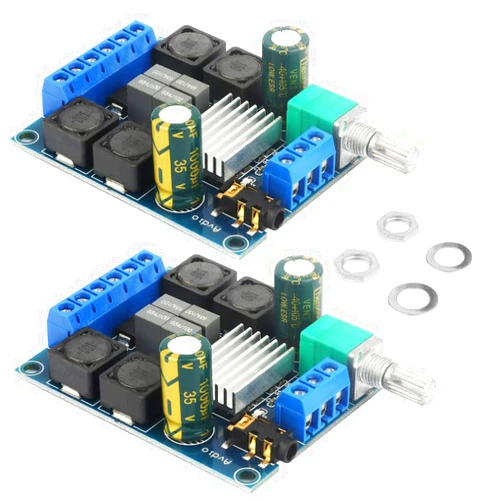 Doudou 2pcs TPA3116D2 Class D Stereo DC 5V-24V 2x50W, Digital Audio Board