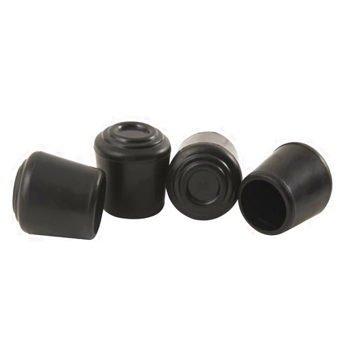 SOFT TOUCH Softtouch 7/8 Inch Rubber Folding Metal Chair Leg Cap Replacement Black, 4 Pieces