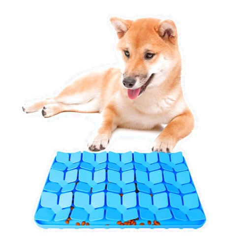 MOOGROU Snuffle Mat for Dogs,Premium Silicone Dog Food Mat 8“x13”Interactive Feed Game for Boredom,Encourages Natural Foraging Skills and Stress Relief for Medium Pets Smell Training Slow Feed Mat B