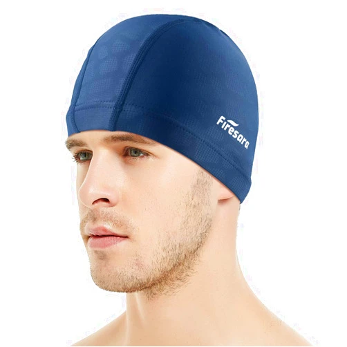 Firesara Fabric Swim Cap, High Elasticity Swimming Cap Keeps Hair Clean Breathable Fit Both Long Hair Short Hair, Swim Caps Woman Girls Men Kids One Size Hat