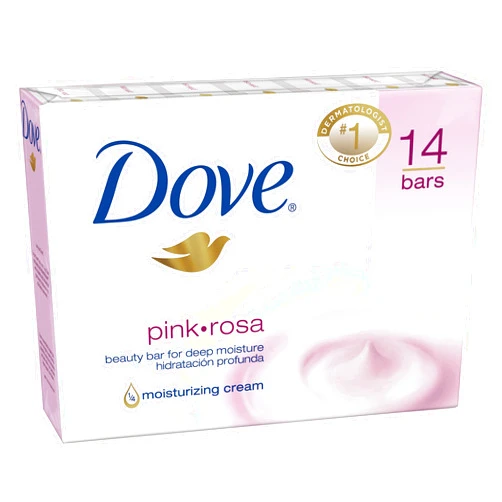 Dove Beauty Bar, Pink 4 oz, 14 Bar