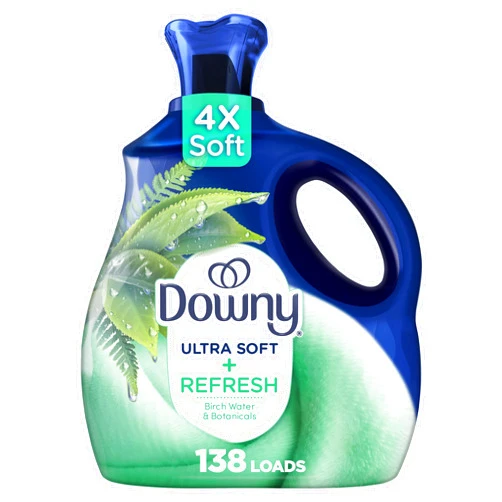 Downy Ultra Soft Fabric Softener Liquid, Refresh, Birch Water and Botanicals, 93 fl oz, 138 Loads