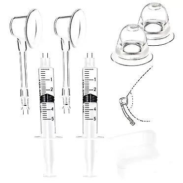 Gipizi Inverted Nipple Puller 2 PC Nipple Aspirator Corrector Women Nipple Suckers for Flat Nipples