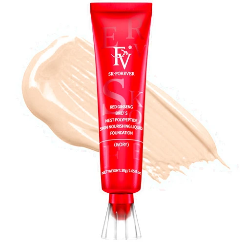 FV Waterproof Foundation, Oil-control & No Transfer, Long Lasting Matte Foundation for Oily/Normal Skin, Liquid Makeup Foundation with Buildable Coverage for Face, Matte Ivory（30g）
