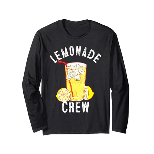 Funny Lemonade Stand Boss Crew Cute Gift Company Lemonade Crew Gift Funny Sour Lemon Bitter Ice Cold Drink Long Sleeve T-Shirt