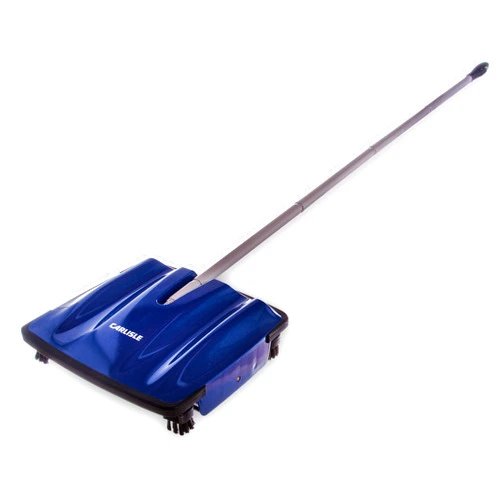 Carlisle FoodService Products Duo-Sweeper Rubberized Carpet and Floor Sweeper – Efficient Manual Cleaning for Restaurants with Low Pile Carpets (Pack of 4)