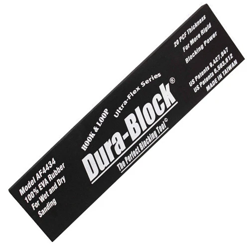 Dura-Block Scuff Pad - 11in Ultra-Flex Hook and Loop Scruff Pad Sanding Blocks for Wood and Auto Fits Wet Dry Sandpaper