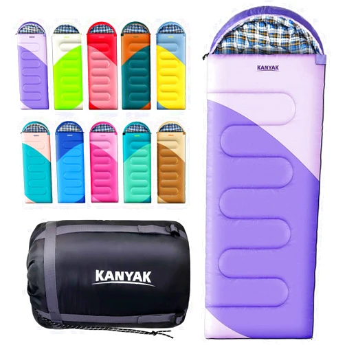 Kanyak Camping Sleeping Bag, 32℉ Sleeping Bags for Adults Kids Teens Cold Weather Warm Sleeping Bag Winter for 3-4 Season Camping, Camping Gear Equipment, Traveling, and Outdoors