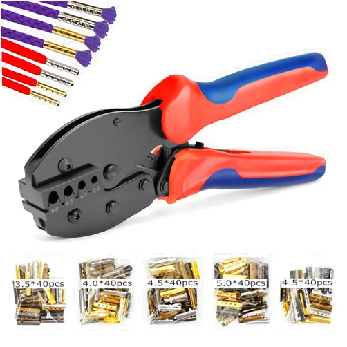 Sopnom Aglets for Shoelaces, Aglet Crimping Tool, Shoelace Aglets Tool and 200Pcs Shoe Lace Ends Tips Metal Aglets in 4 Colors 4 sizes (3.5/4/4.5/5mm), Repair Aglet for Shoelace,Hoodies,Pants,Sneakers