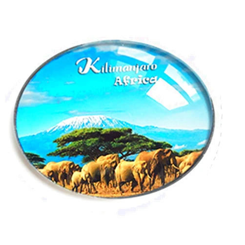 HEAGER Fridge Magnets Magnet Travel Souvenir,Kilimanjaro Tanzania Fridge Magnet Souvenir Gift，Home -Kitchen Decoration Magnetic Sticker Kilimanjaro Refrigerator Magnet Collection