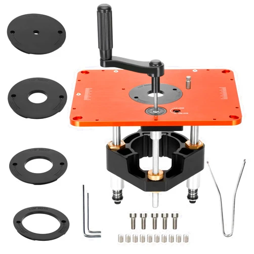 Harsire Upgraded Router Lift System, Precision Router Table Lift for 3-1/2