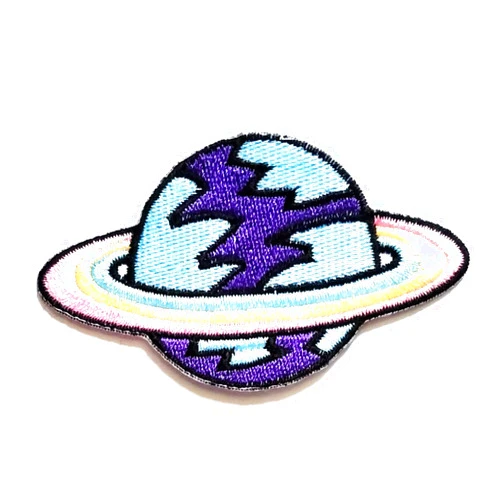 NiPitShop Cartoon Patch Nipitshop Patches Cute Blue Planet in The Solar System Cartoon Kids Patch Embroidered Iron On Patch for Clothes Backpacks T-Shirt Jeans Skirt Vests Scarf Hat Bag