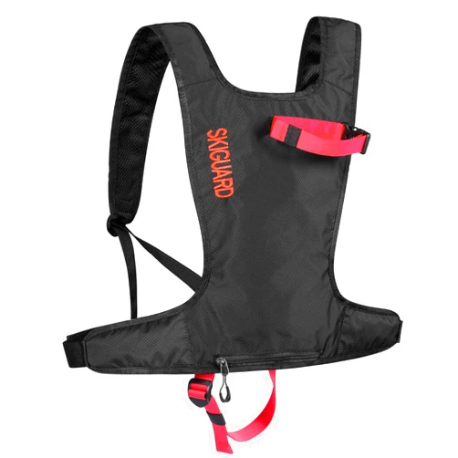 skiguard Ski and Pole Carrier Strap Harness: Newly Designed Ski Carrier Strap, Compact Ski Carry Strap Harness, Lightweight Easily Transport Your Skis and Poles, Use Harness to Free up Hands