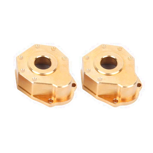 VGEBY RC Axle Case Cover, Universal Exquisite Brass 1:10 Scale Remote Control Crawler Front Back Portal Axle Case Cover RC Accessory for 1/10 RC Toy Car Car Model Accessory
