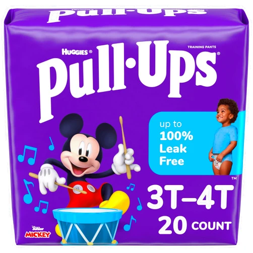 Pull-Ups Boys' Potty Training Pants, Size 3T-4T Training Underwear (32-40 lbs), 20 Count