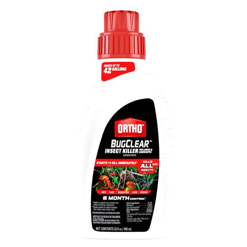Ortho BugClear Insect Killer for Lawns & Landscapes Concentrate - Kills Periodical Cicadas, Mosquitoes, Ants, Spiders, Fleas, Ticks & More, Outdoor Bug Spray with Long Lasting Control, 32 oz.