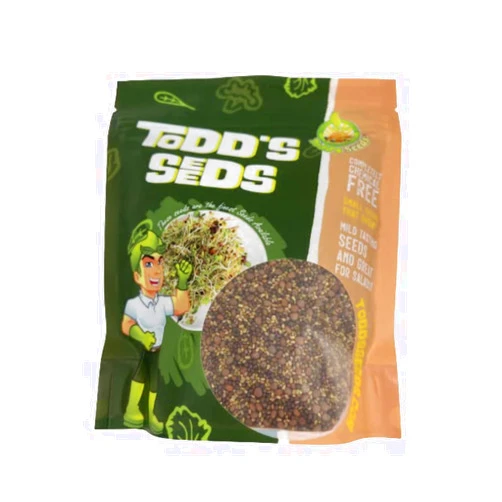 Todd's Seeds Broccoli and Friends Sprouting Seed Mix: Broccoli, Crimson Clover, Red Radish, Alfalfa, Non-GMO, Chemical Free, High Germination (1/2 Pound)