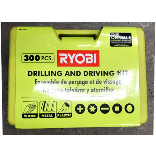 RYOBI Multi-Material Drill and Drive Kit (300-Piece) with Case