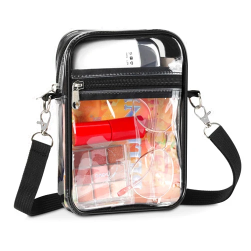 MoKo Clear Bag Stadium Approved for Women, Crossbody Bag Purse Adjustable Strap Shoulder Bags for Concerts Sports Events