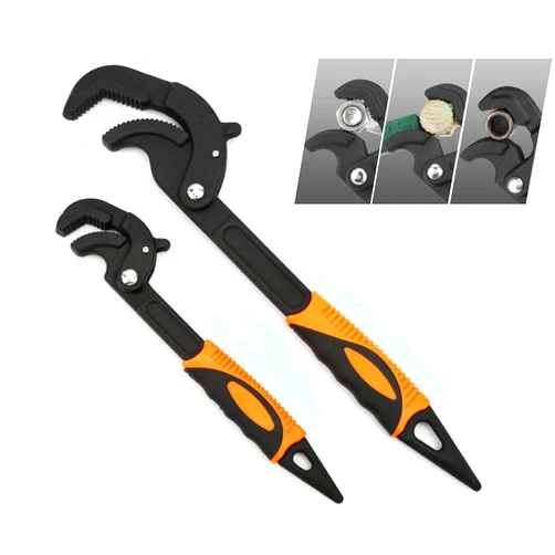 LEJOSTOL Multi-function Magic Wrench Universal Adjustable Wrenches 1045 Steel, Pipe Wrench Set 10.5 and 15-Inch,2-Piece