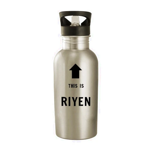 Molandra Products This Is Riyen - 20oz Stainless Steel Water Bottle, Silver