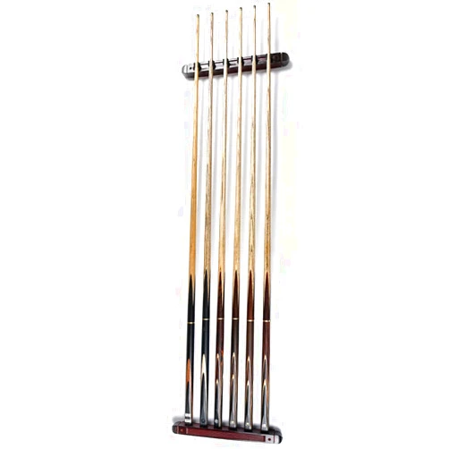 MOOCY Pool Stick Holder, Wall Mounted 6 Cue Billiard Rack - Premium Solid Wood Cue Accessories