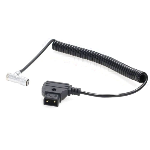 SZRMCC IKAN Portkeys BM5 BM7 HH7 HS7T Monitor Coiled Power Cable D-tap to XS6 4 Pin Female Plug (Coiled Cable, Right Angle)