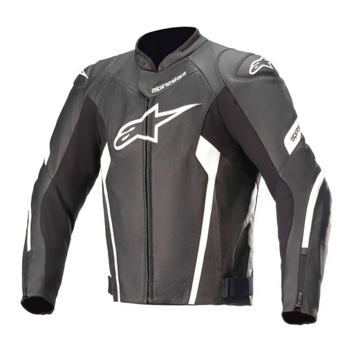 Alpinestars Faster V2 Airflow Men's Street Motorcycle Jackets - Black/White / 58