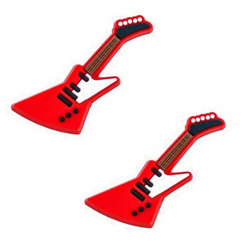Generic Guitar Shoe Charm Shoe Clip for Clogs Shoes Sandals Eyeglasses and more Set of 2 Acoustic Yazzle Dazzle Electric Fret Bass Solo Shred Axe Music Bolt