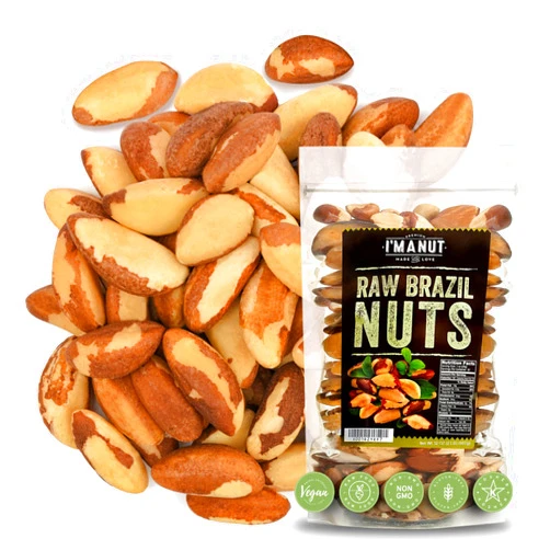 I'm A Nut Raw Brazil Nuts 32oz (2 lb) Distinct and Superior to Organic | No PPO Non GMO Batch Tested Gluten & Peanut Free Herbicides Or Pesticides Vegan Keto Friendly Large, Fresh Resealable bag.