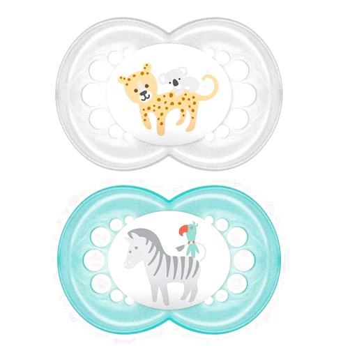 MAM Original Baby Pacifier, Nipple Shape Helps Promote Healthy Oral Development, Sterilizer Case, Original/Unisex, 16+ , 2 count (pack of 1)