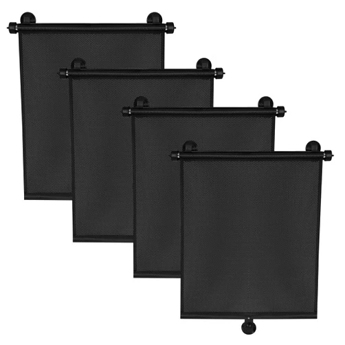 Wplhb 4 Pack Car Side Window Sun Shade - Retractable Car Roller Sunshadewith Reinforced Suction Cups, Drop Down UV Interior Sunshade, Stroller Window Sunshade (15
