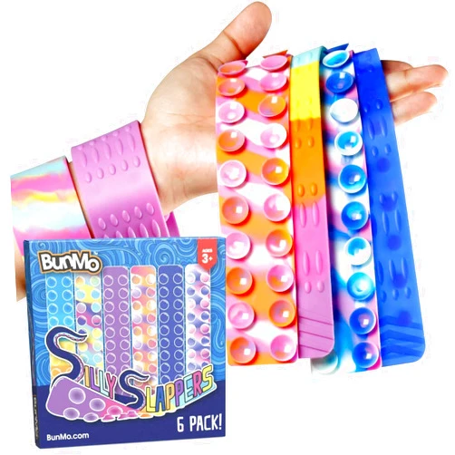 BUNMO Stretchy Strings - Sensory Toys for Toddlers - Stimulating & Addictive Sensory Toys for Kids - Fidget Toy - Hours of Fun for Kids - Non-Mouthable Toy 3+ - Suction 6 Pack