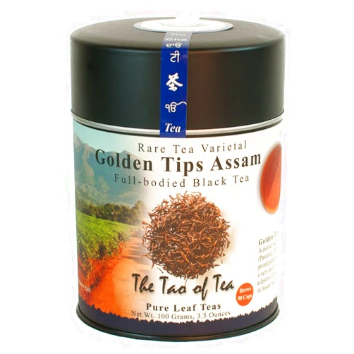 The Tao of Tea, Golden Tips Assam Black Tea, Loose Leaf, 3.5 Ounce Tin