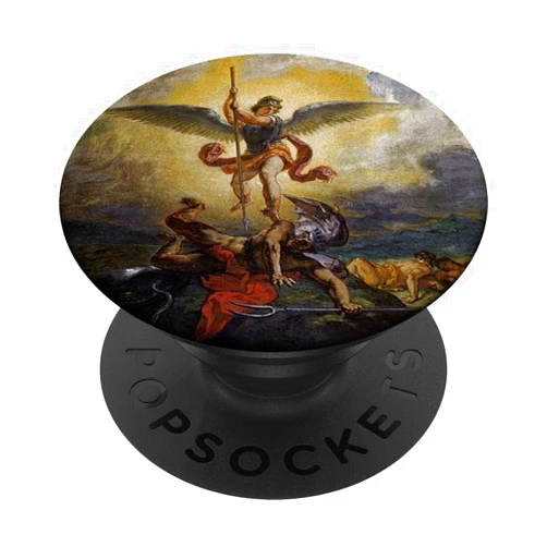 Religious St. Michael, Archangel, Arch Angel St. Michael Patron saint of warriors, the sick, police PopSockets PopGrip: Swappable Grip for Phones & Tablets PopSockets Standard PopGrip