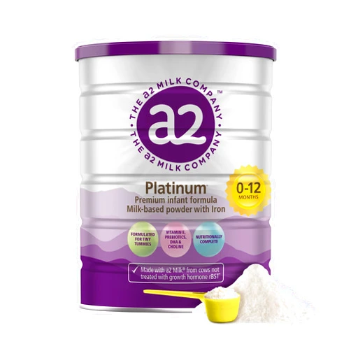 A2 Milk a2 Platinum® Premium Infant Formula for Babies ages 0-12 Months, Milk-Based Powder with Iron. Nutritionally Complete, made with pure and natural a2 Milk® - 14.1 - oz Can