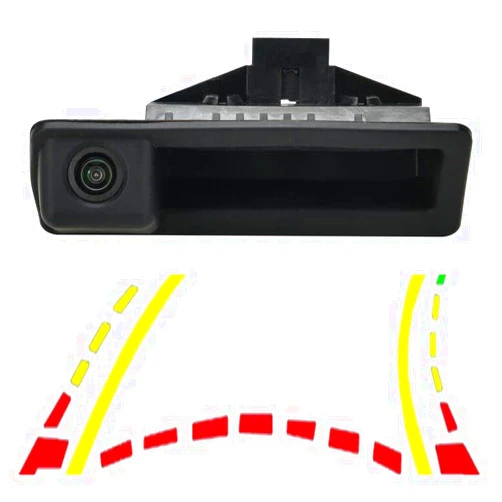 Canying Car Rear View Reverse Back Trunk Handle Camera Special for BMW E60 E61 E70 E71 E72 E82 E88 E84 E90 E91 E92 E93 X1 X5 with Moving Parking line
