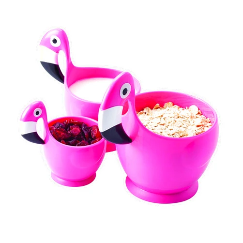 Joie Kitchen Gadgets Flamingo Measuring Cups 3pc Set, Plastic